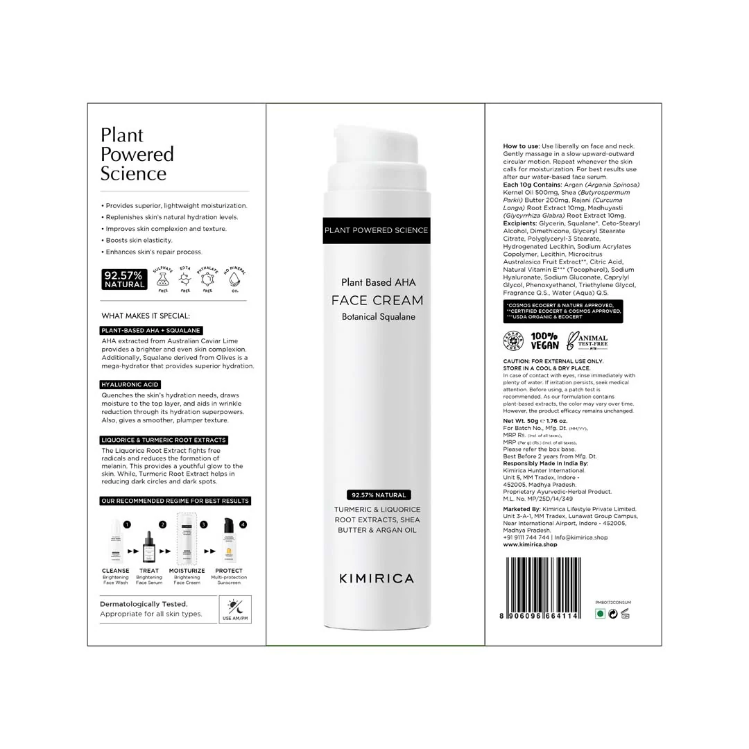 Plant-based AHA Brightening Face Cream - Image 9