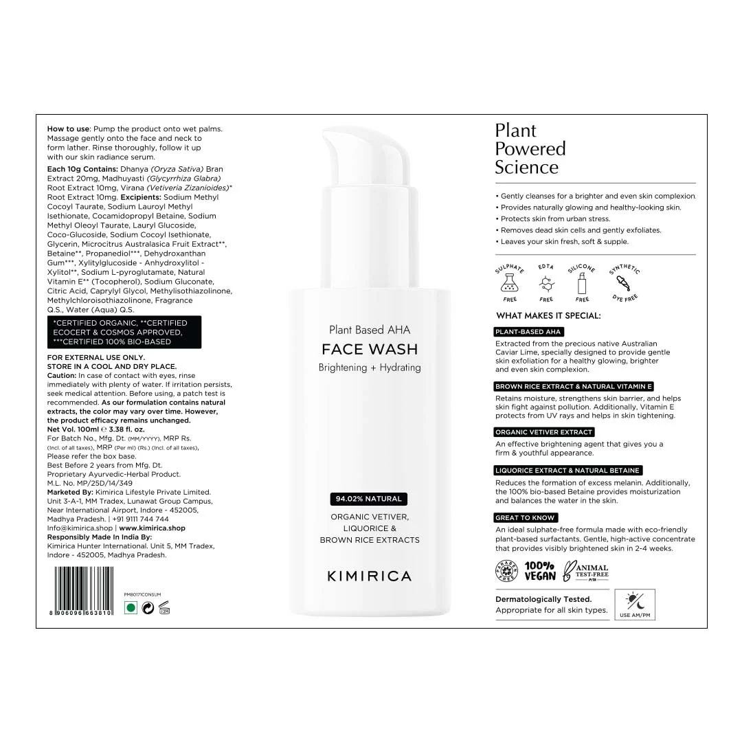 Plant-based AHA brightening face wash - Image 8